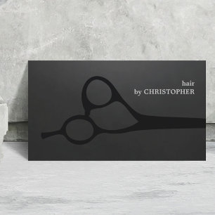 Den moderna kalla mörka grå färgsvarten Scissor Visitkort