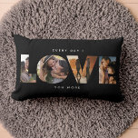 Den moderna KÄRLEK Collage Cutout Valentine Day Lumbarkudde<br><div class="desc">VARJE DAG KÄRLEKAR JAG DIG MER. Underbar gåva till Alla hjärtans dag,  romani eller Newlyweds: Den här moderna fotosamlingskudden är lätt att anpassa med dina fyra favoritfoton inuti den minimalistiska typutformningen av KÄRLEK-utstickning.Ordalydelsen kring KÄRLEK kan vara personlig.</div>
