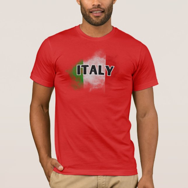Den moderna Kärlek-Italien-Flagga Rom Souvenir T Shirt (Framsida)
