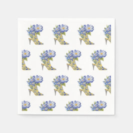 Den moderna kinesiska Blommigten Elegant High-Heel Pappersservett