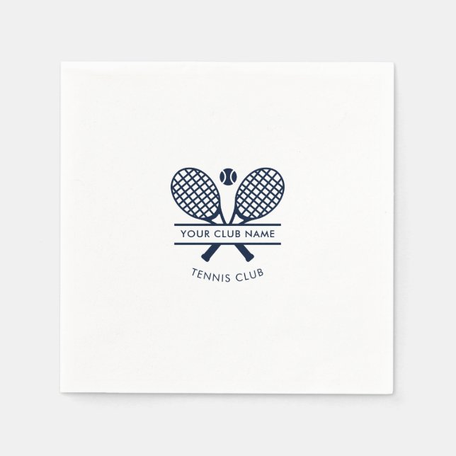 Den moderna Klubben Namn tennis Icons Navy Blue Lo Pappersservett (Framsidan)