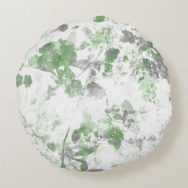 Den moderna konsten av blomman mönster och struktu rund kudde (Baksidan)