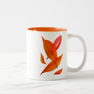 Den moderna konsten från Golden Orange hösten Fall Två-Tonad Mugg