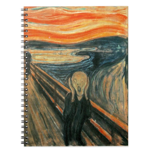 Den moderna konsten Skräm Edvard Munch Anteckningsbok Med Spiral (Framsidan)