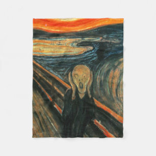 Den moderna konsten Skräm Edvard Munch Fleecefilt
