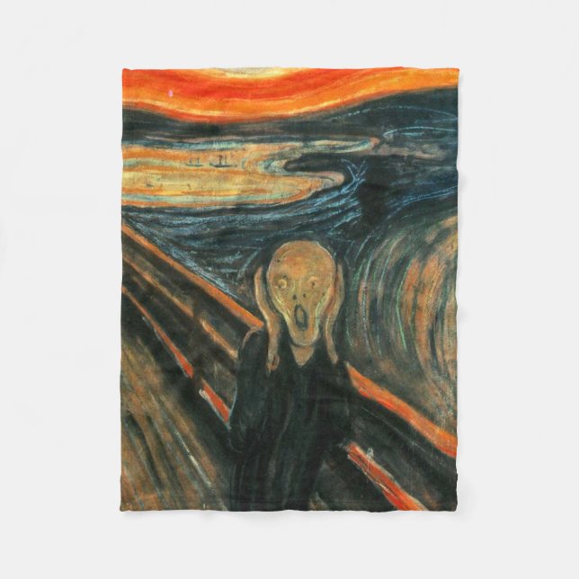 Den moderna konsten Skräm Edvard Munch Fleecefilt (Framsidan)