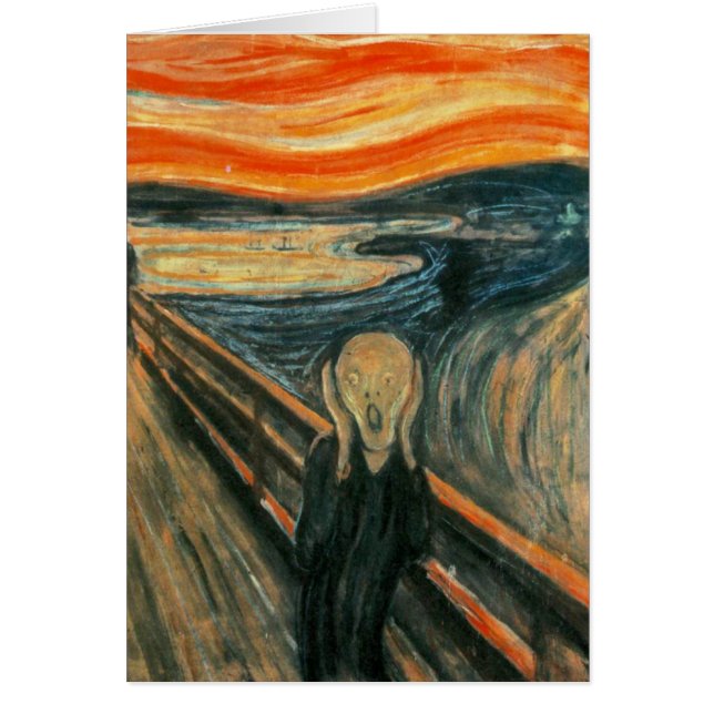 Den moderna konsten Skräm Edvard Munch Hälsningskort (Framsidan)