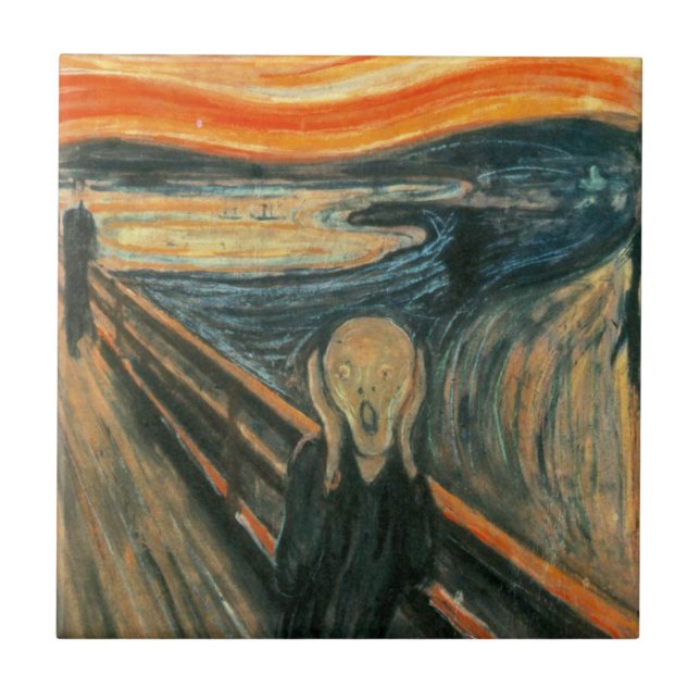 Den moderna konsten Skräm Edvard Munch Kakelplatta (Framsidan)