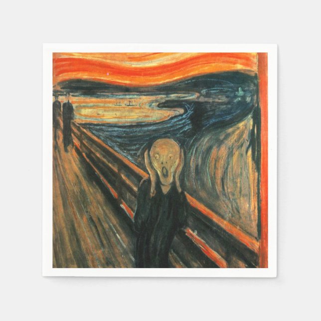 Den moderna konsten Skräm Edvard Munch Pappersservett (Framsidan)