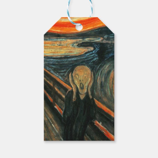 Den moderna konsten Skräm Edvard Munch Presentetikett (Framsidan)