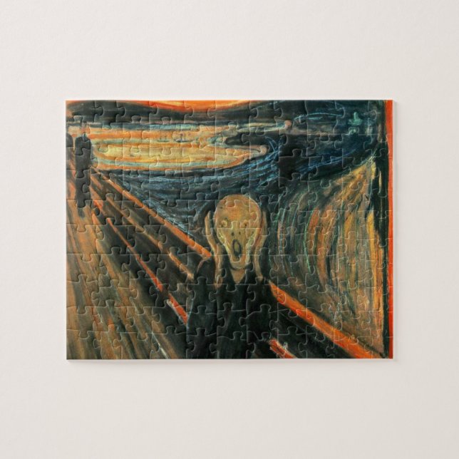 Den moderna konsten Skräm Edvard Munch Pussel (Horisontell)