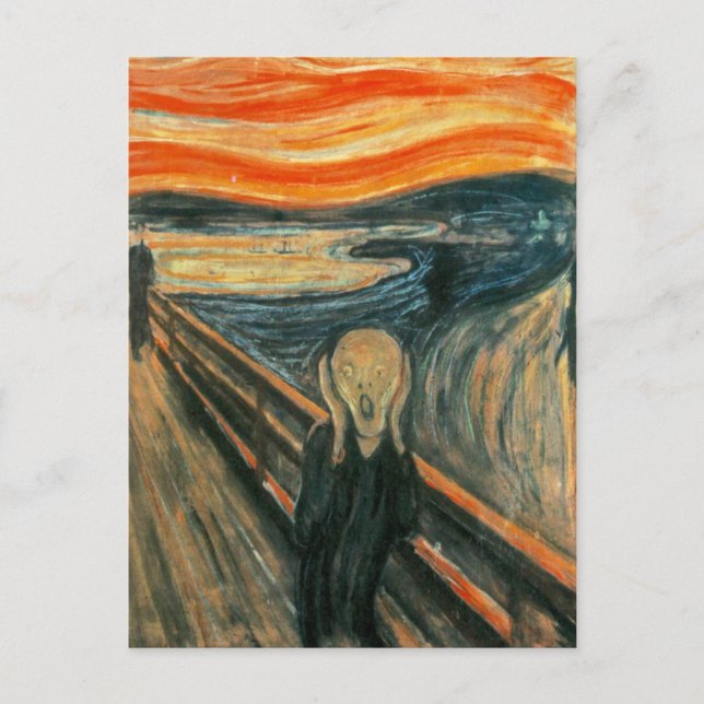 Den moderna konsten Skräm Edvard Munch Vykort (Framsida)