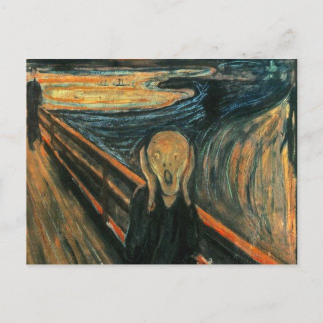 Den moderna konsten Skräm Edvard Munch Vykort (Framsida)