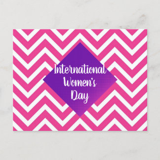 Den moderna kvinnodagen i Rosa Internationell Vykort