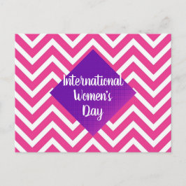 Den moderna kvinnodagen i Rosa Internationell Vykort