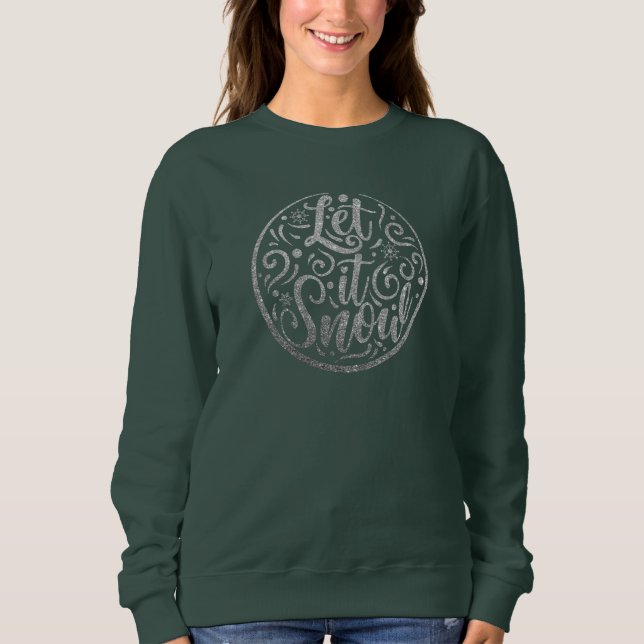 Den moderna Låt det snöa julrundan Mandela T Shirt (Framsida)