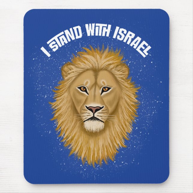 Den moderna Lejona för Judah står med Israel. Blå Musmatta (Framsidan)