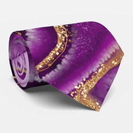 Den moderna Lilan och Guld Agate Manar Slips