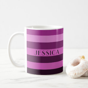 Den moderna Lilan Rand Namn Kaffemugg