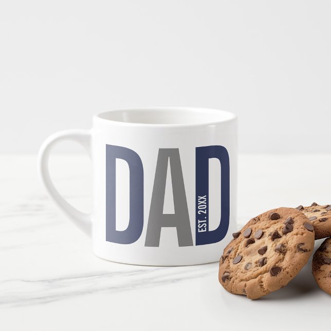 Den moderna marinblåa Personligen Pappa, etablerad Espressomugg (Skapare uppladdad)