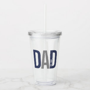 Den moderna marinblåa Personligen Pappa, etablerad Take Away Mugg