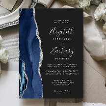 Den moderna marinblåa Silver-agenten Mörk Bröllop