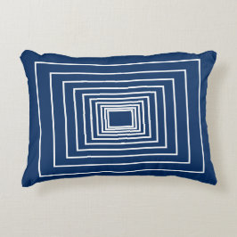 Den moderna marinblåvita kuporna mönster minimalis prydnadskudde