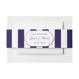 Den moderna marinen Rand Bröllop Band För Inbjudningskort