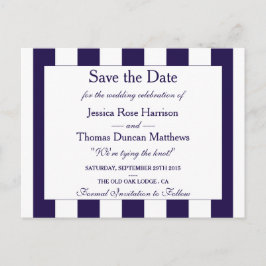 Den moderna marinen Rand Bröllop Meddelande Vykort