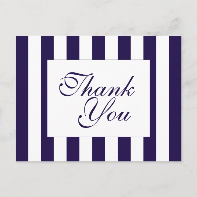 Den Moderna Marinstrimmiga Bröllopssamlingen Vykort (Framsida)