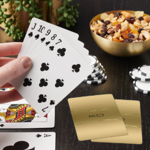 Den moderna metalliska Guld-rostfria ståldesignen Casinokort