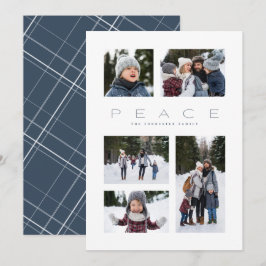 Den moderna minimala 5-fotoblå julen