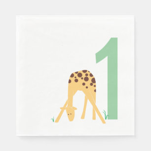 Den moderna minimala Gulten Giraffe Pappersservett