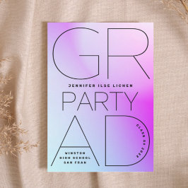 Den moderna minimala högskolan Grad Party Black Om Inbjudningar
