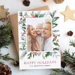 Den moderna minimala julafton-Helgdag Julkort<br><div class="desc">Fira julhelgen med vårt moderna fotopriskort med minimala skript. Med det här kortet kombineras contemporaryns utformning med värmen hos ett omhuldat familjefoto. Eleganten, den minimalistiska manusattypografin tillför en del sofistikering till dina semesterhälsningar. Den rena och oklanderliga designen gör att det valda fotot kan skina, skapar det på perfekten för att...</div>