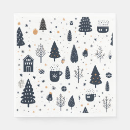 Den moderna minimala svarta Neutralten - Helgdag J Pappersservett