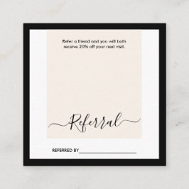Den moderna Minimalist rena eleganta calligraphyen Fyrkantigt Visitkort