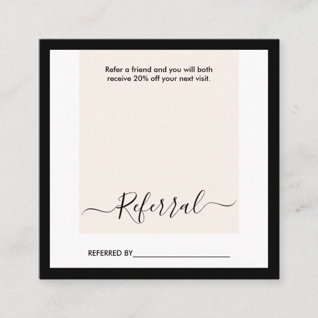 Den moderna Minimalist rena eleganta calligraphyen Fyrkantigt Visitkort (Framsida)
