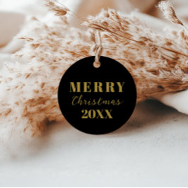 Den moderna minimalistgiften God jul Black Guld Gåvor Etiketter