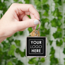 Den moderna minimalistiska Anpassningsbarna Busine Fyrkantig Silverfärgad Nyckelring