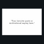 Den moderna minimalistiska Anpassningsbarna Poster<br><div class="desc">Skapa din egen anpassningsbar-offert poster väggkonst. Har minimalistisk typografi.</div>