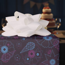 Den moderna minimalistiska Blommigten Blue & Lila 