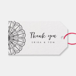 Den moderna minimalistiska blommigten tackar dig f presentetikett