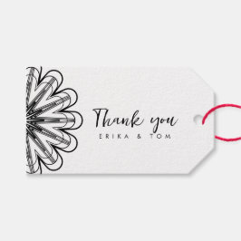 Den moderna minimalistiska blommigten tackar dig f presentetikett