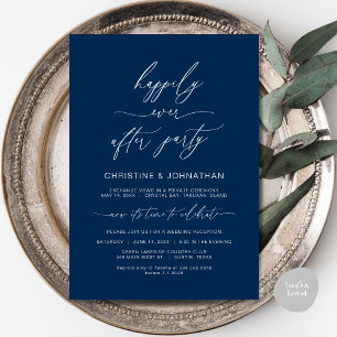 Den moderna minimalistiska Bröllop Elopement Party Inbjudningar