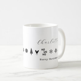 Den moderna minimalistiska Eleganten Black White-j Kaffemugg