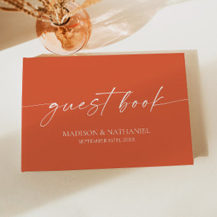 Den moderna minimalistiska Eleganten Verona Sunset Gästböcker