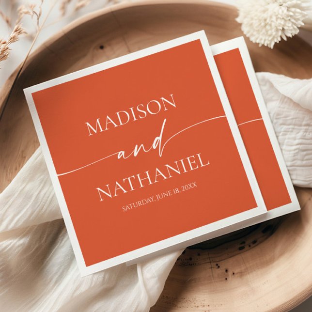 Den moderna minimalistiska Eleganten Verona Sunset Pappersservett (Skapare uppladdad)