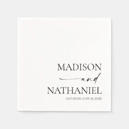 Den moderna minimalistiska Eleganten White Black B Pappersservett