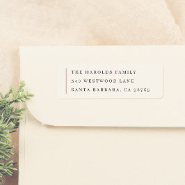Den moderna, minimalistiska familjen Namn & Adress Returadress Etikett